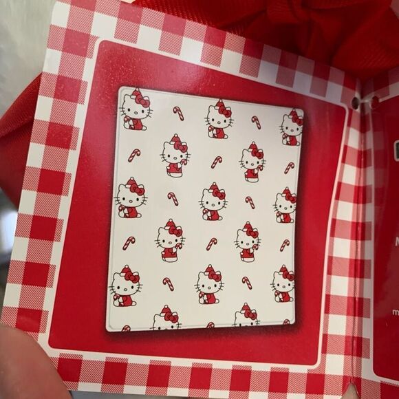 Hello Kitty faux rabbit fur Candy cane Christmas blanket holiday blanket - Picture 4 of 11